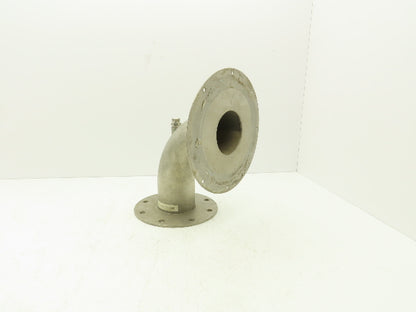 4"x 90° Stainless Flanged Pipe Elbow Vacuum Blower Intake