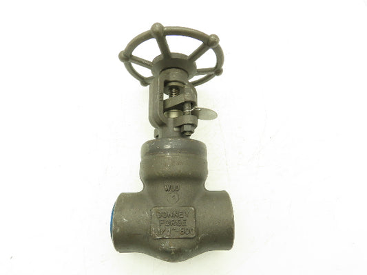 Bonney Forge Fig WL 11 Gate Valve 1-1/2" NPT 800lb Forged Steel Rising Stem