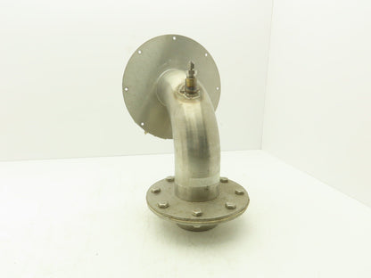 4"x 90° Stainless Flanged Pipe Elbow Vacuum Blower Intake