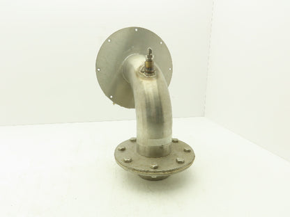 4"x 90° Stainless Flanged Pipe Elbow Vacuum Blower Intake