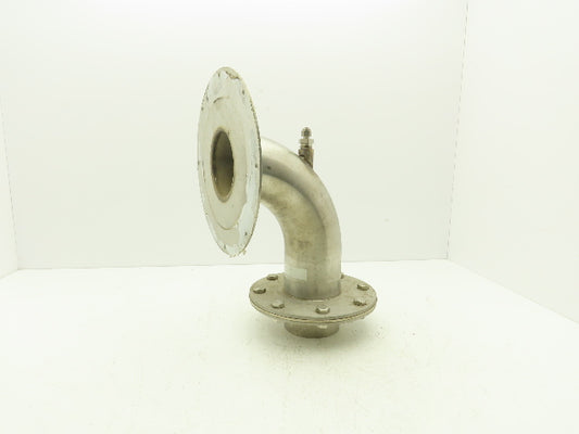 4"x 90° Stainless Flanged Pipe Elbow Vacuum Blower Intake