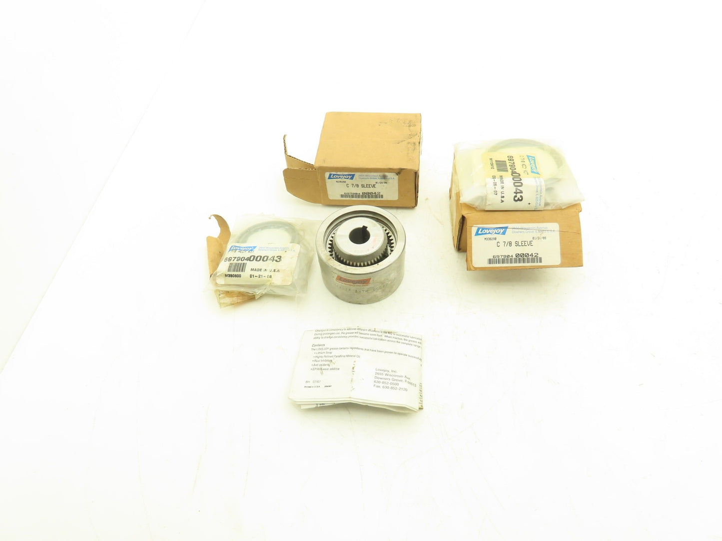Lovejoy C 7/8 Sleeve Complete Kit Shaft Coupling Lot of 2