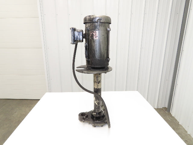 Immersion Coolant Pump 1-1/2" NPT Cast Iron 1Hp 230/46V 3PH 18" Depth