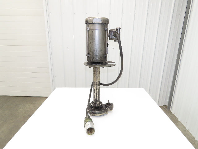 Immersion Coolant Pump 1-1/2" NPT Cast Iron 1Hp 230/46V 3PH 18" Depth