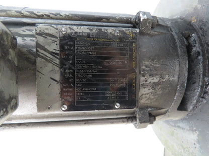 Immersion Coolant Pump 1-1/2" NPT Cast Iron 1Hp 230/46V 3PH 18" Depth