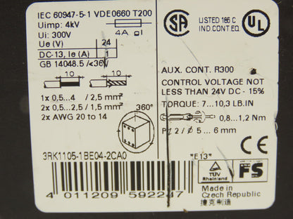 Siemens 3RK1105-1BE04-2CA0 Current Monitor Safety Relay Module