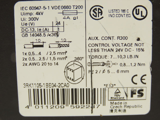 Siemens 3RK1105-1BE04-2CA0 Current Monitor Safety Relay Module