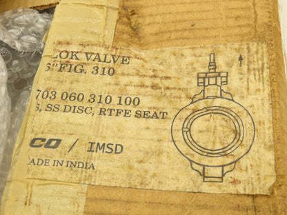 Tyco Keystone Fig 310 K-Lok 6" Butterfly Valve Stainless Disc Class 150