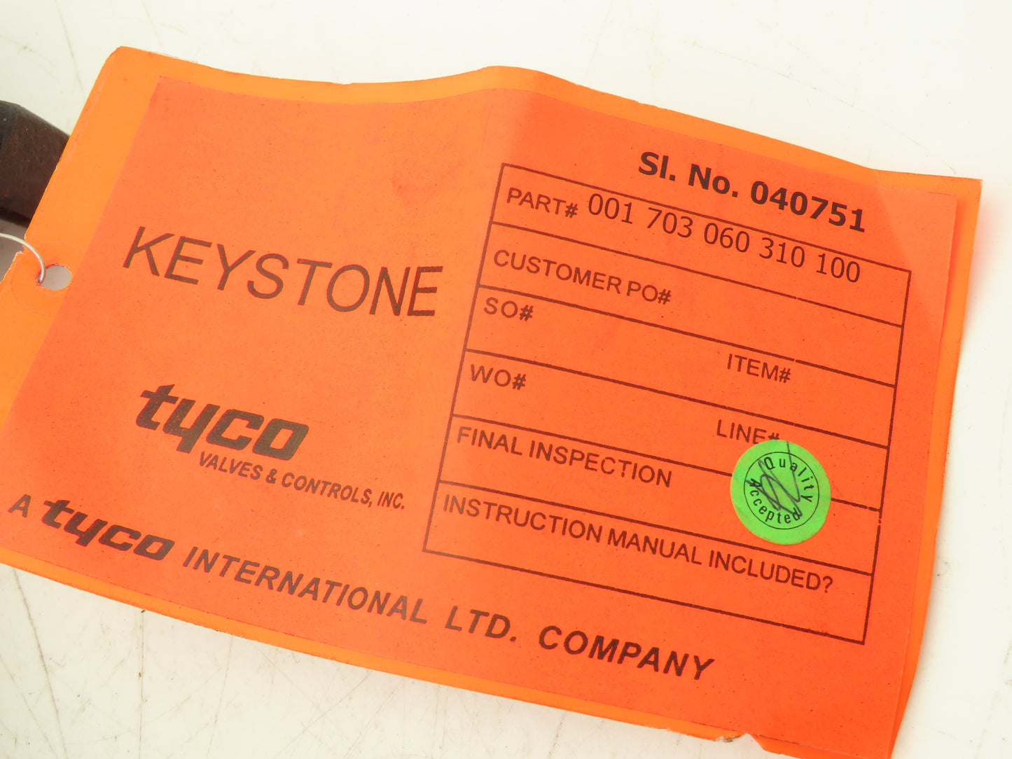 Tyco Keystone Fig 310 K-Lok 6" Butterfly Valve Stainless Disc Class 150