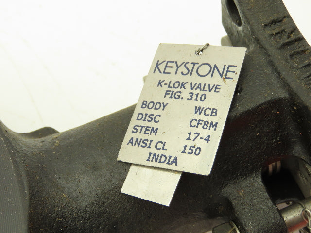 Tyco Keystone Fig 310 K-Lok 6" Butterfly Valve Stainless Disc Class 150