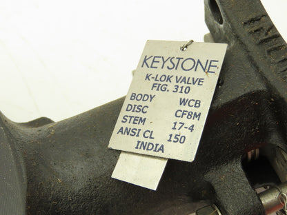 Tyco Keystone Fig 310 K-Lok 6" Butterfly Valve Stainless Disc Class 150