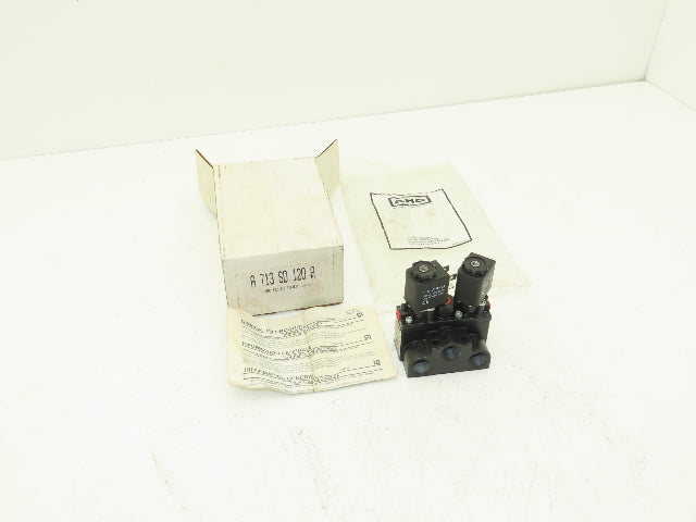 Aro Fluid Power A713SD-120A Pneumatic Solenoid Valve 150psi 3-Pos 4-Way 120V