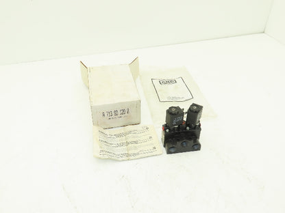 Aro Fluid Power A713SD-120A Pneumatic Solenoid Valve 150psi 3-Pos 4-Way 120V