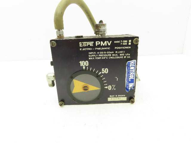 PMV P-2000 Electro-Pneumatic Valve Positioner Double acting 4-20ma