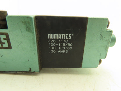 Numatics 554SS500K Pneumatic Solenoid Valve 150psi 3-Pos 4-Way 120V