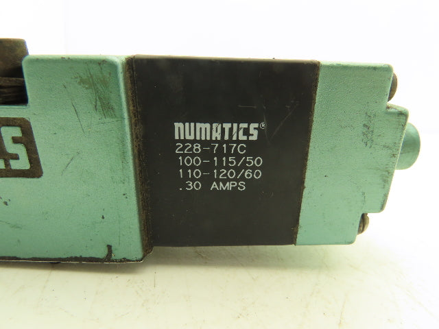 Numatics 554SS500K Pneumatic Solenoid Valve 150psi 3-Pos 4-Way 120V