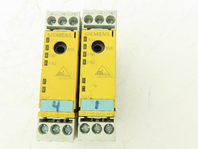 Siemens 3RK1205-0BE00-0AA2 Digital Safety Relay Input Outpu Module Lot of 2