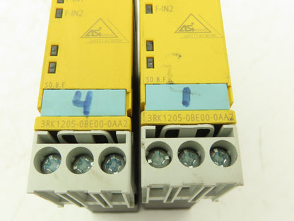 Siemens 3RK1205-0BE00-0AA2 Digital Safety Relay Input Outpu Module Lot of 2