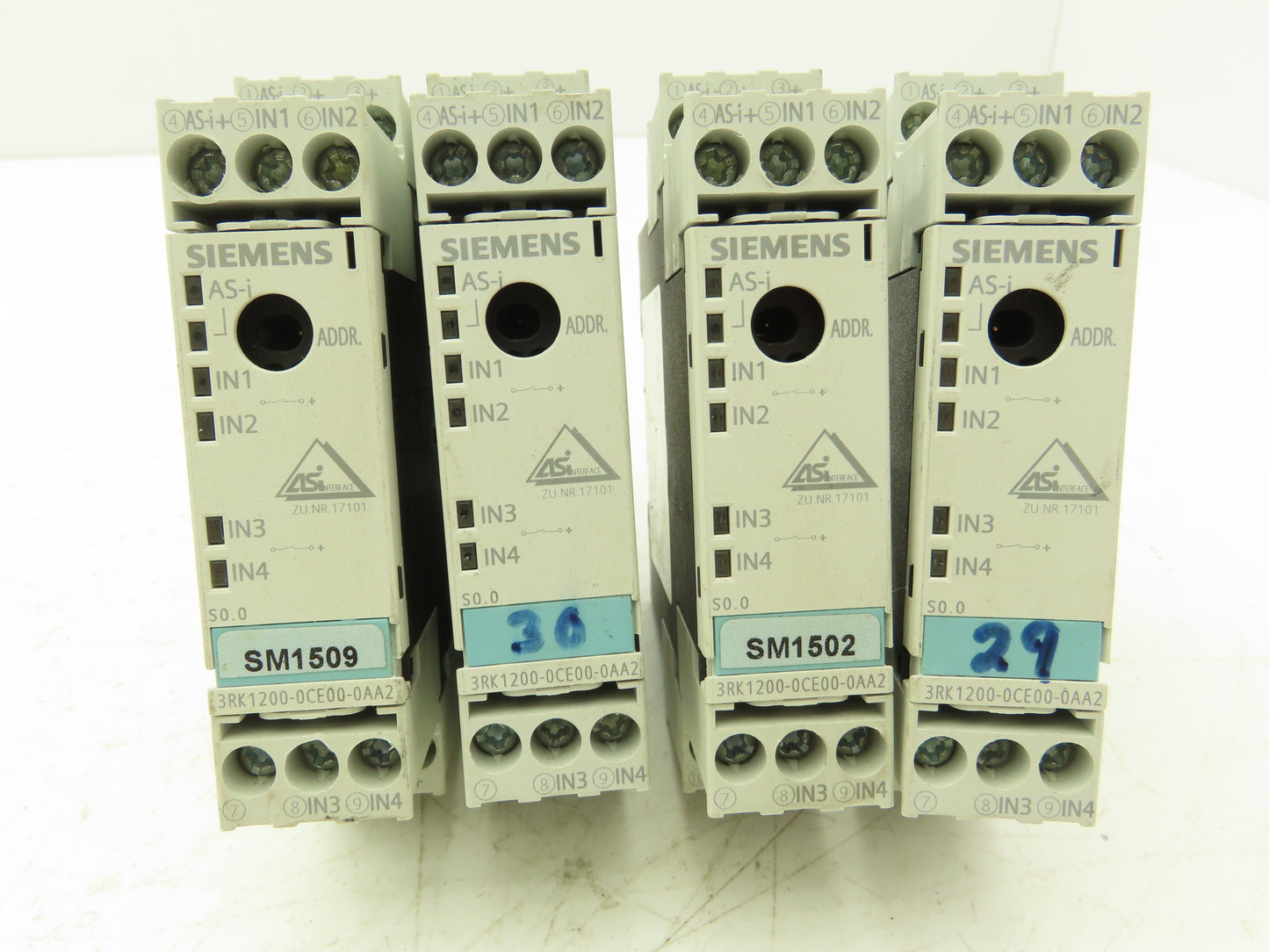 Siemens 3RK1200-0CE00-0AA2 Digital Safety Relay Input Output Module Lot of 4