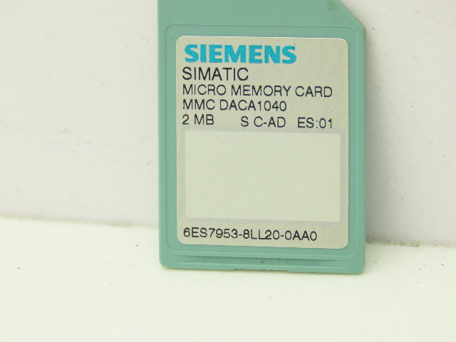 Siemens 6ES7953-8LL20-0AA0 SIMATIC S7 PLC Micro Memory Card 2Mb