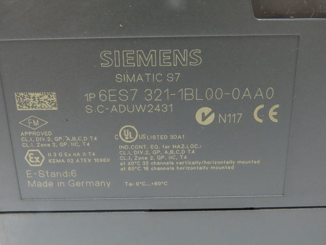 Siemens Block I/O Input PLC Input Output Module Assembly & Rail