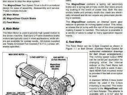 Force Control MagnaShear MS2-D2D0A3N MS-200 2-Speed Drive Oil Shear Motor Brake