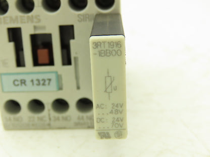 Siemens 3RH1131-1BB40 Contactor Relay & Surge Suppressor 24V Coil 600V Lot of 3