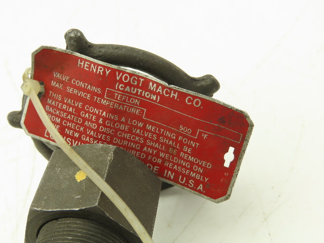 Henry Vogt Mach 9871T Globe Valve 1/4 NPT 5000PSI Forged Steel Rising Stem