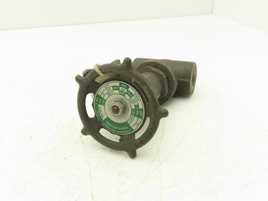 Henry Vogt Mach 9871T Globe Valve 1/4 NPT 5000PSI Forged Steel Rising Stem