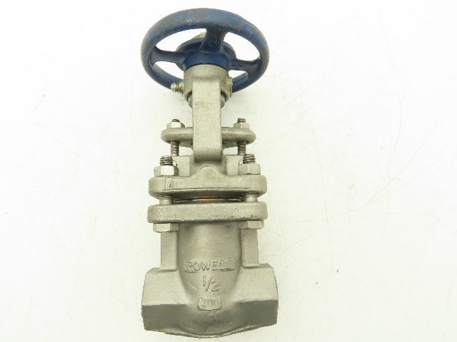Powell 2490 Gate Valve 1/2" NPT 200PSI Stainless Steel Rising Stem