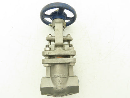 Powell 2490 Gate Valve 1/2" NPT 200PSI Stainless Steel Rising Stem