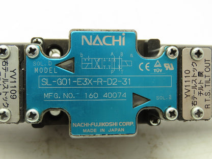 Nachi SL-G01-E3X-R-D2-31 Hydraulic Directional Control Solenoid Valve 24VDC