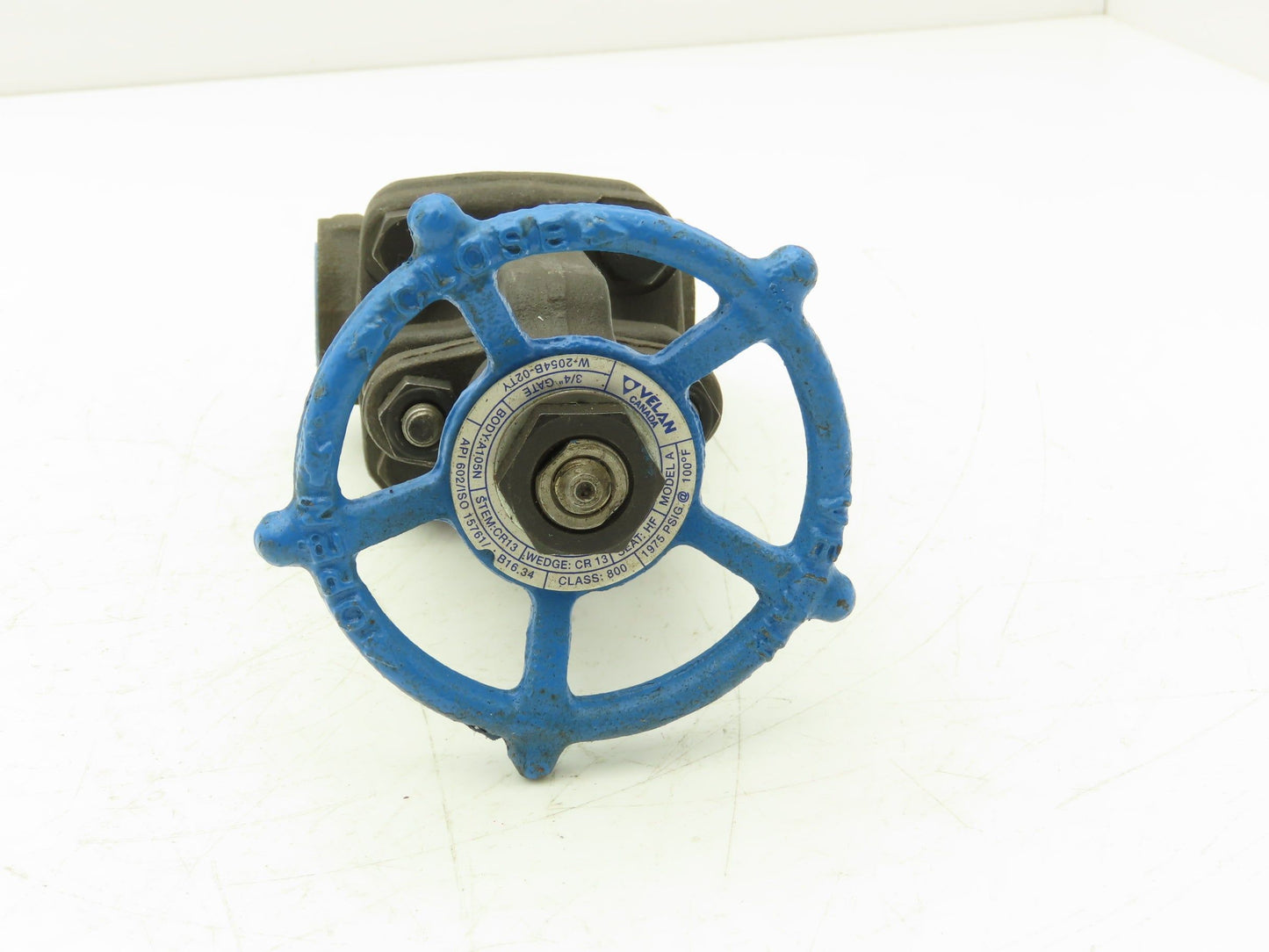 Velan A105N Gate Valve 3/4 Socket Weld Model A Class 800 Steel Rising Stem