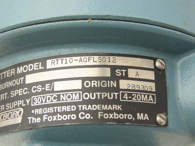 Foxboro RTT10-AQFLS012 Temperature Transmitter 0-150°F 30VDC NEMA 4