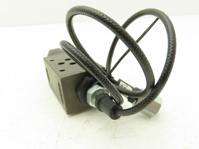 Nachi OG-G01-PC-21 Hydraulic Modular Valve 200VAC with 26" Remote Gauge Hose