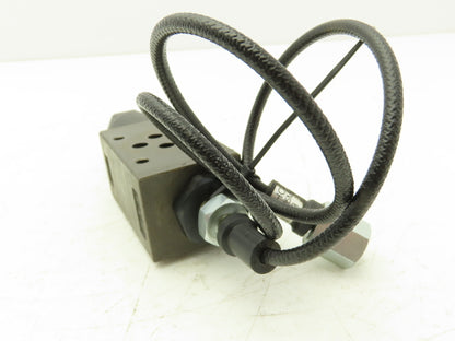 Nachi OG-G01-PC-21 Hydraulic Modular Valve 200VAC with 26" Remote Gauge Hose