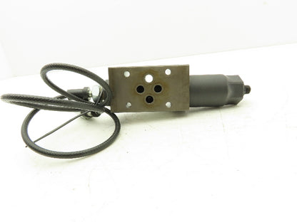 Nachi OG-G01-PC-21 Hydraulic Modular Valve 200VAC with 26" Remote Gauge Hose