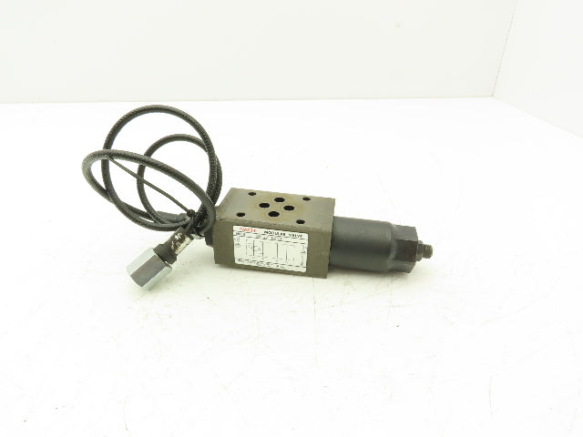 Nachi OG-G01-PC-21 Hydraulic Modular Valve 200VAC with 26" Remote Gauge Hose