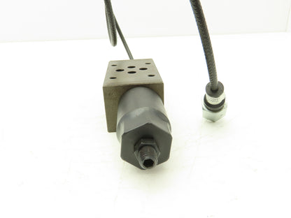 Nachi OG-G01-BC-21 Hydraulic Modular Valve 200VAC with 26" Remote Gauge Hose