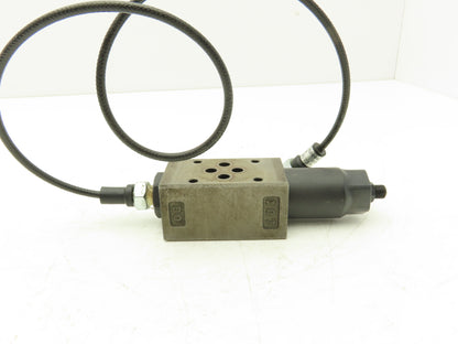 Nachi OG-G01-BC-21 Hydraulic Modular Valve 200VAC with 26" Remote Gauge Hose