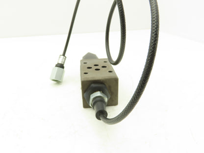 Nachi OG-G01-BC-21 Hydraulic Modular Valve 200VAC with 26" Remote Gauge Hose