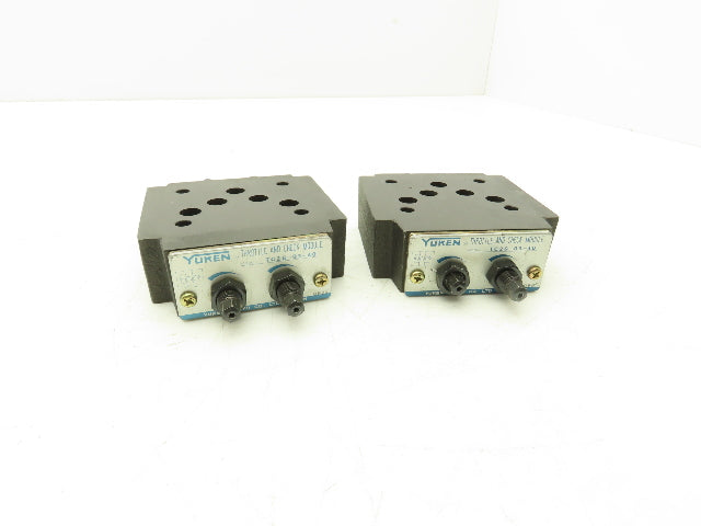 Yuken Kogyo TC2G-03-40 Hydraulic Throttle and Check Valve Module Lot of 2