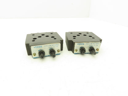 Yuken Kogyo TC2G-03-40 Hydraulic Throttle and Check Valve Module Lot of 2