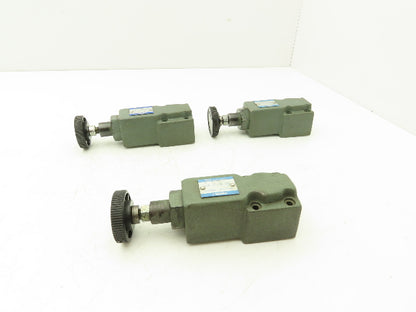 Yuken Kogyo DG-02-C-22 Hydraulic Relief Valve Module Lot of 3