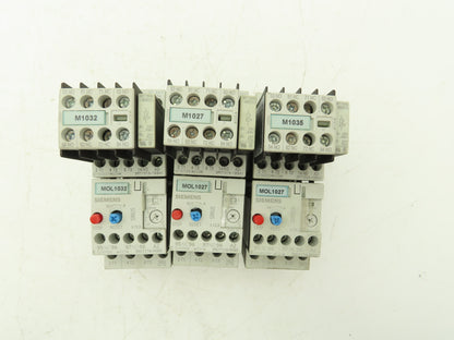 Siemens 3RU1116-0KB0 Motor Starter Contactor Relay 24V Coil 5Hp 600V Lot of 3