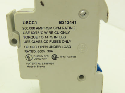 Ferraz Shawmut USCC1 Ultrasafe 1-Pole Class CC Fuse Holder 30A Lot of 11