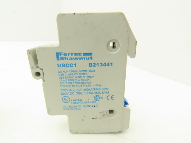 Ferraz Shawmut USCC1 Ultrasafe 1-Pole Class CC Fuse Holder 30A Lot of 10
