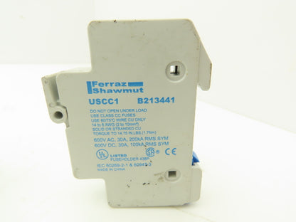 Ferraz Shawmut USCC1 Ultrasafe 1-Pole Class CC Fuse Holder 30A Lot of 10