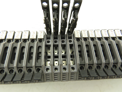 Morsettitalia EURO S4LH DIN Rail Terminal Block W/Fuse Holders Read Description