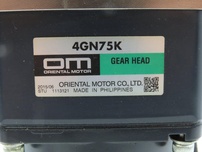 Oriental Motor MBM425-411 Brake Gearmotor 75:1 Ratio 25W 30rpm 100VAC 1PH